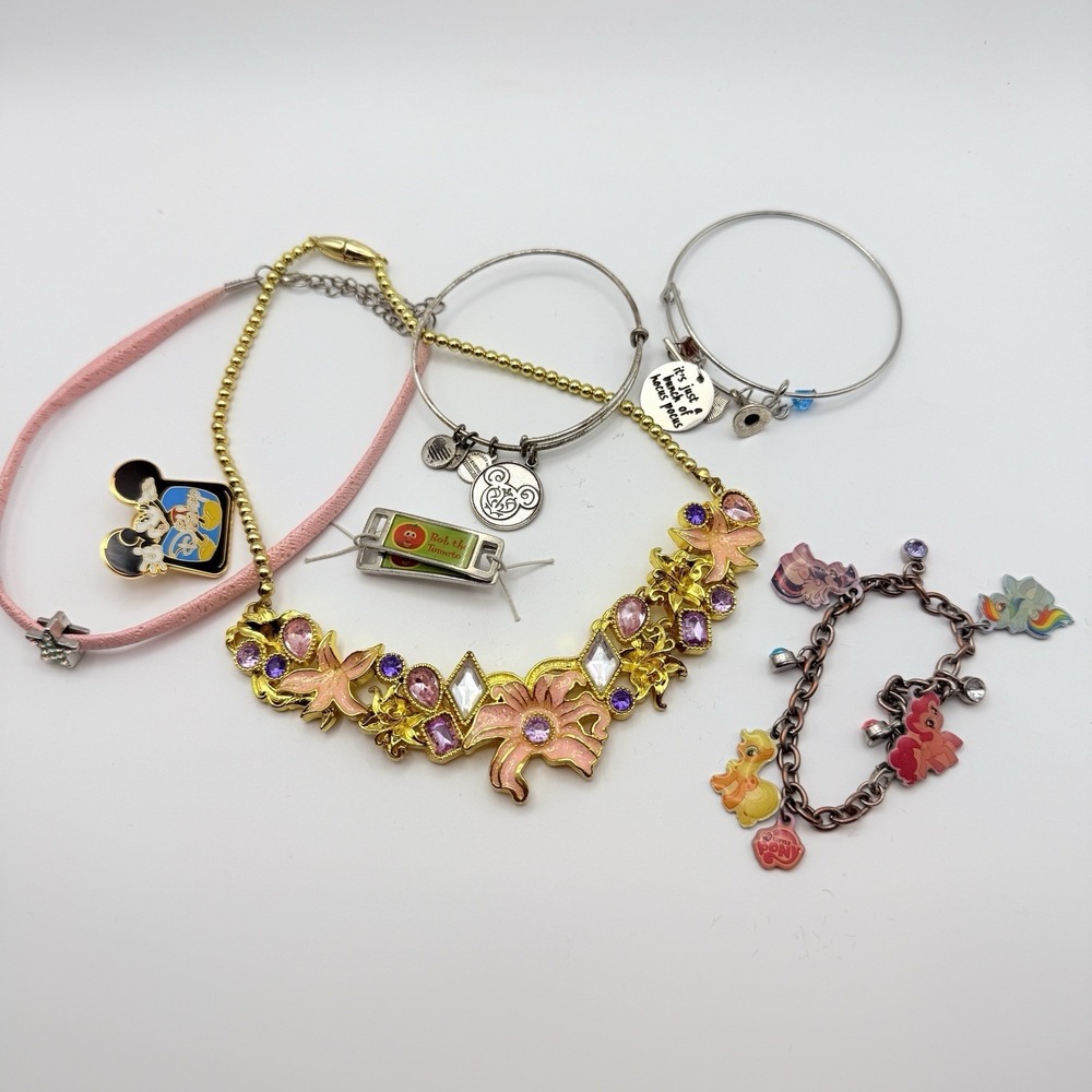 Kids Jewelry Lot Alex and Ani My‎ Little Pony Charm Bracelets 2015 Disney Mickey